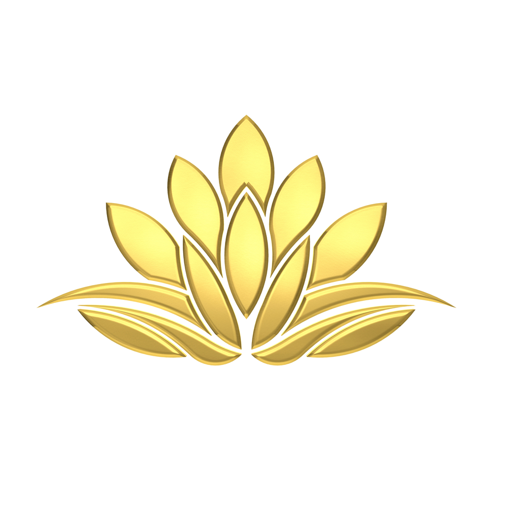 Golden lotus flower logo. Vector design... - Stock Illustration [92560263]  - PIXTA